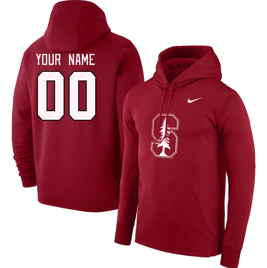 Custom Stanford Cardinal Name And Number College Hoodie-Cardinal - Click Image to Close